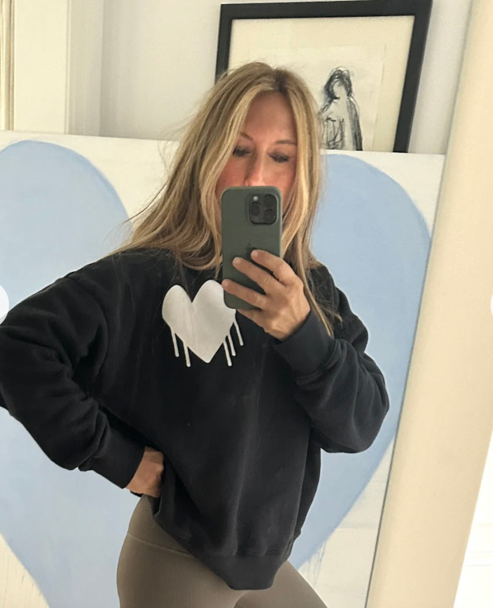 Kerri Rosenthal Ex-Boyfriend Drippy Heart Sweater