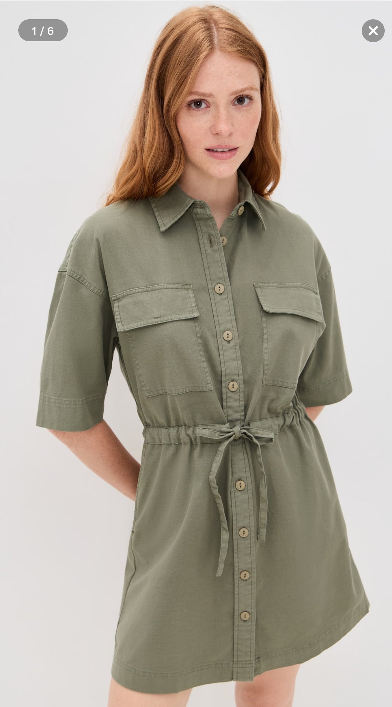 Faherty Utility Mini Shirtdress
