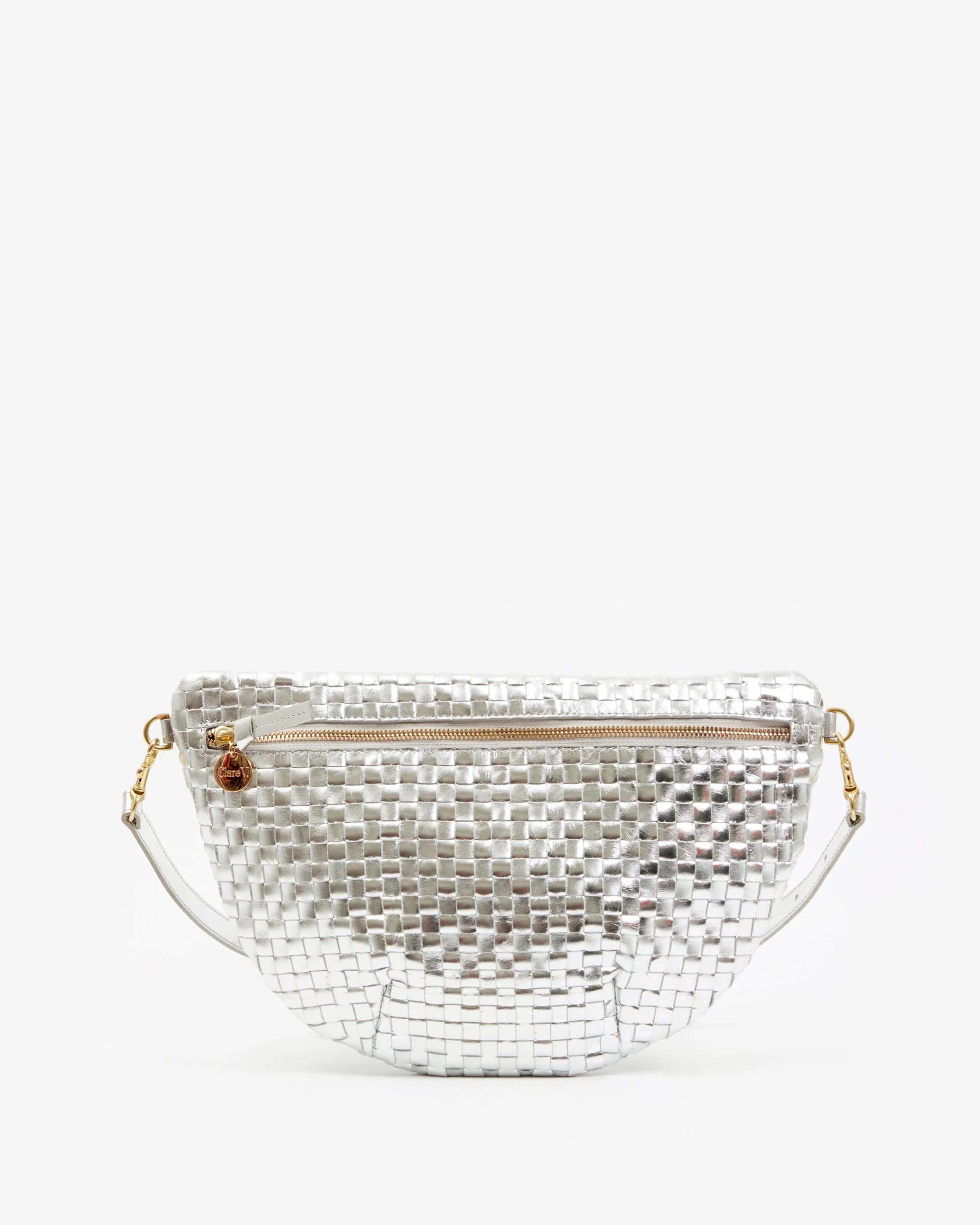 Clare V Grande Fanny, Specchio Woven Checker