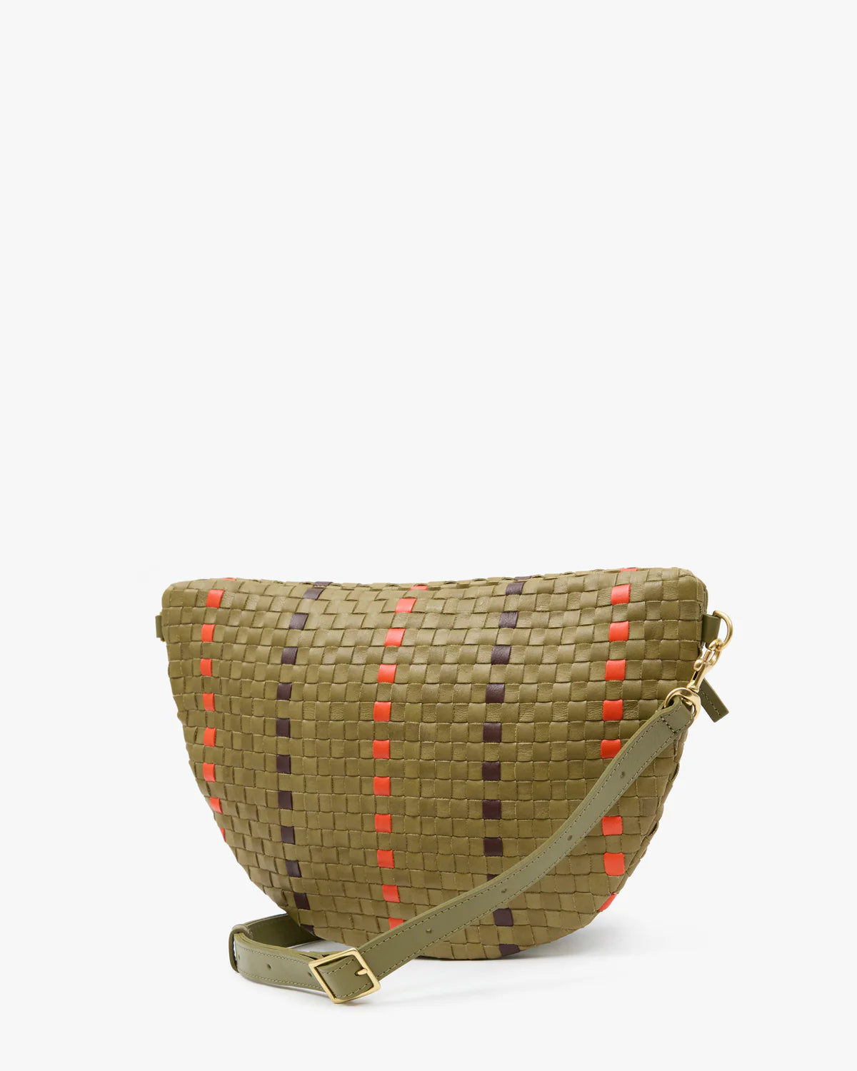 Clare V Grande Fanny, Woven Checker w/ Stripe