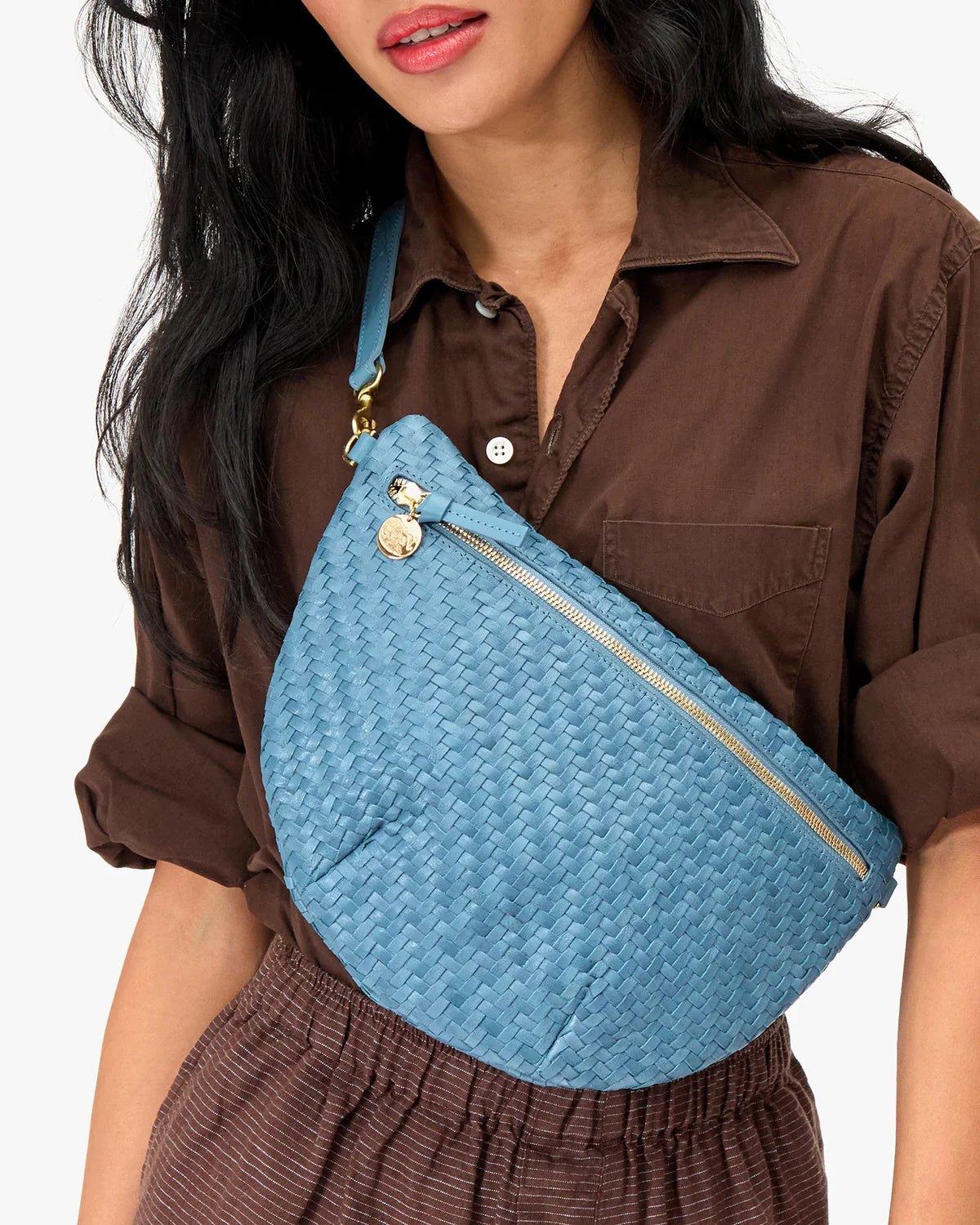 Clare V Grande Fanny, Woven Zig Zag
