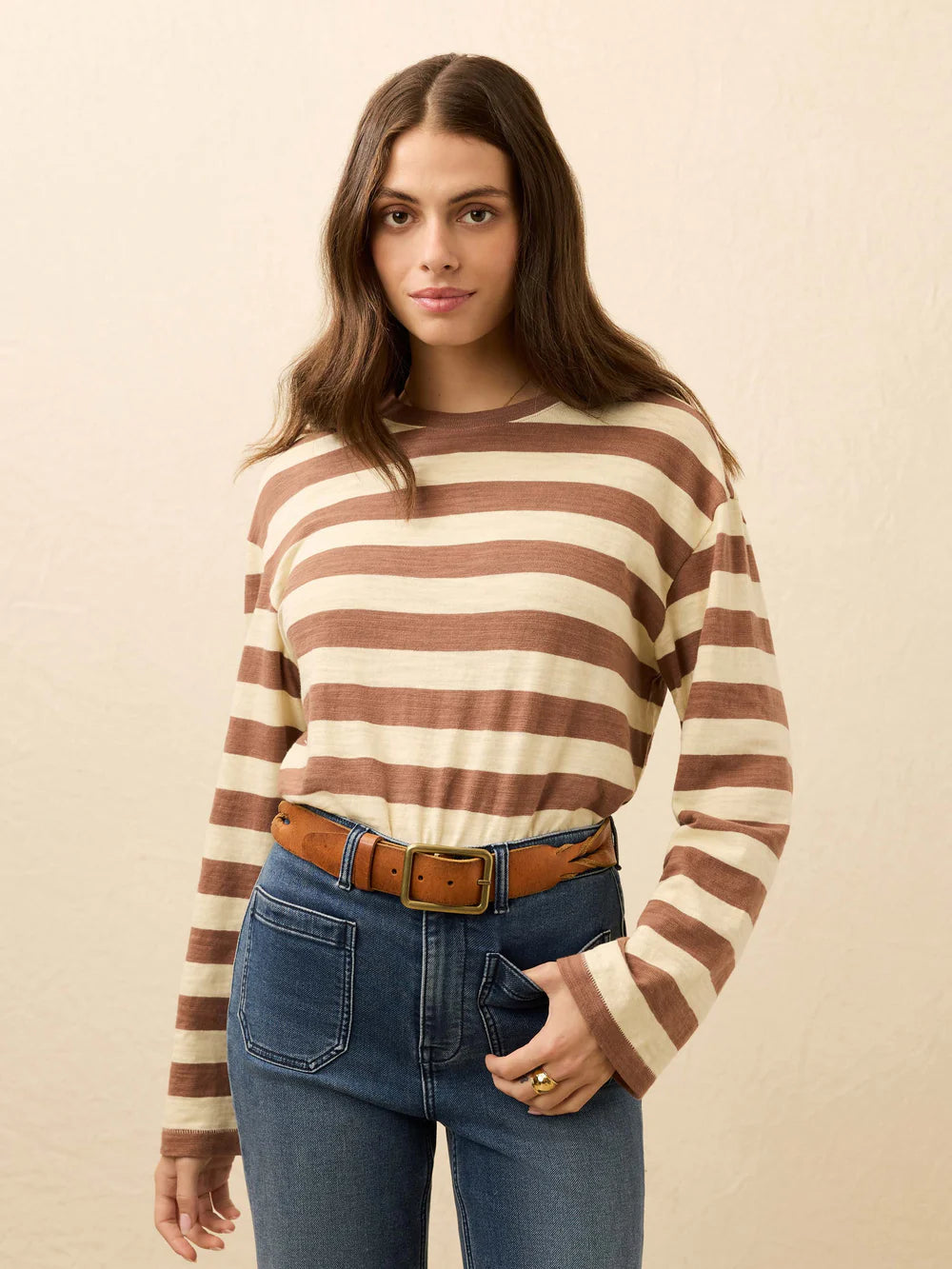 Faherty Sunwashed Slub Long Sleeve Retro Tee