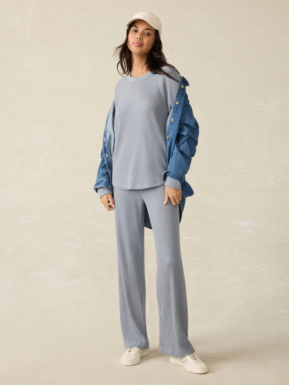 Faherty Legend Waffle Wide Leg Pant