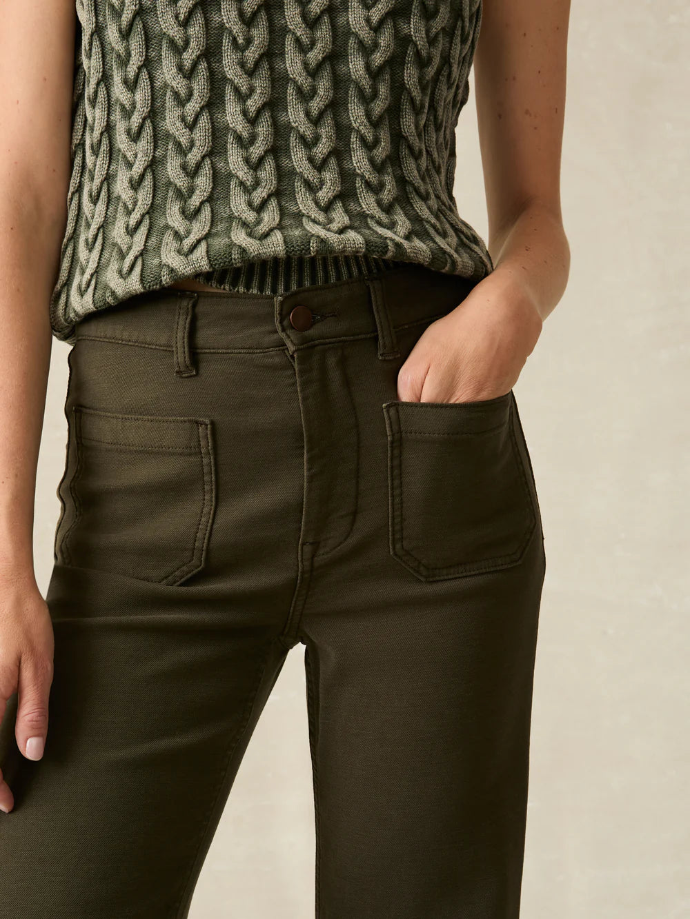 Faherty Stretch Terry Patch Pocket Pant