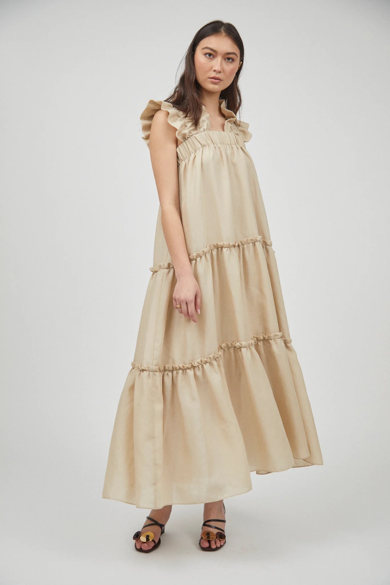 Inclan Studio, Inwood Dress, Sand