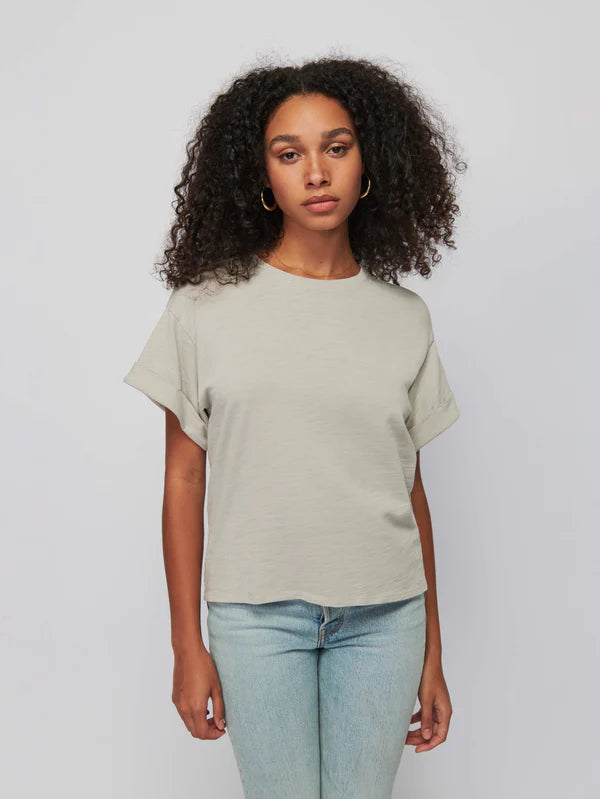 Nation LTD Jade Tee w/ Keyhole Back, Pumice