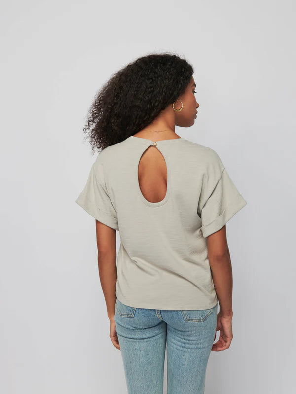 Nation LTD Jade Tee w/ Keyhole Back, Pumice