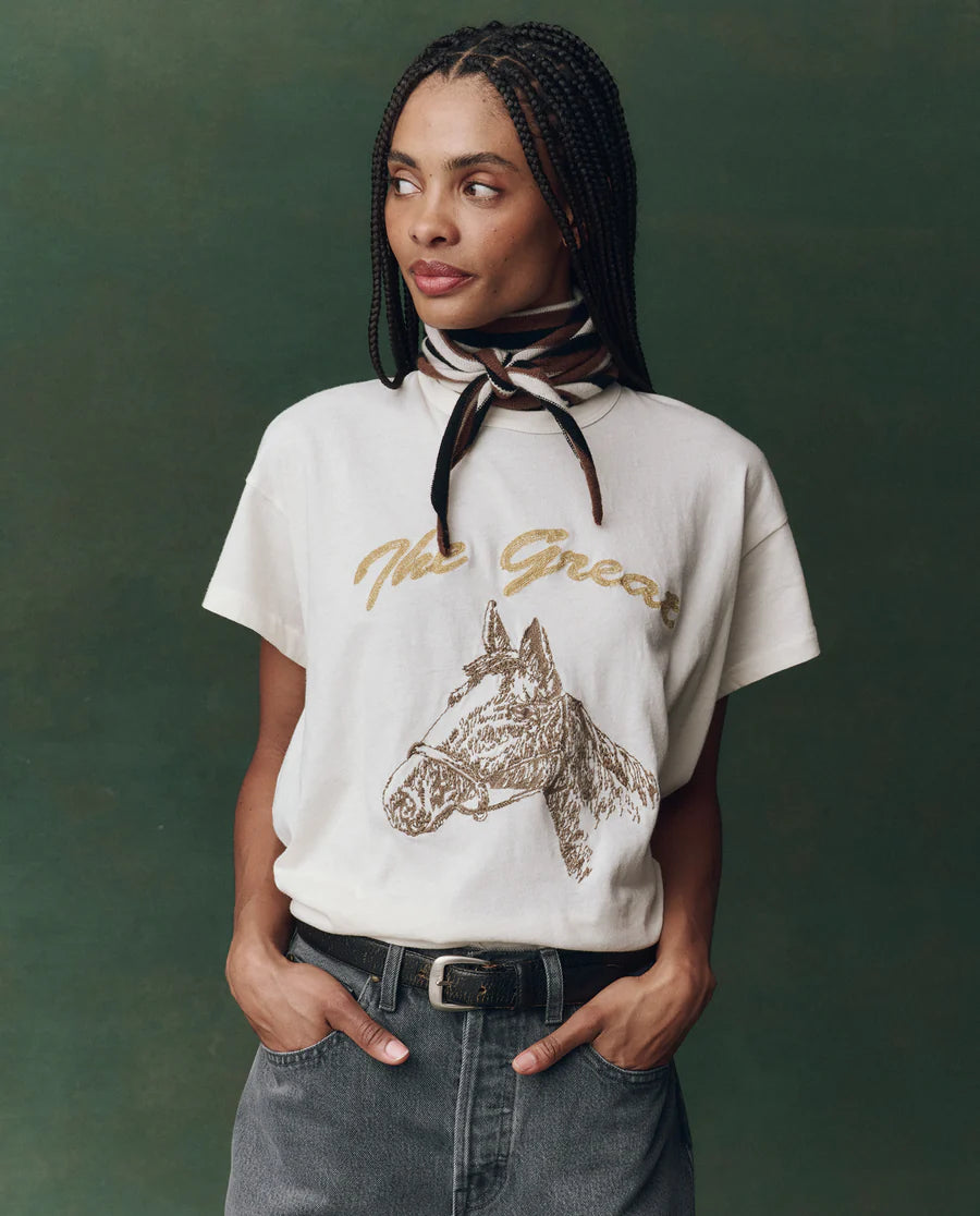 The Great. The Boxy Crew w/ Horse Embroidery