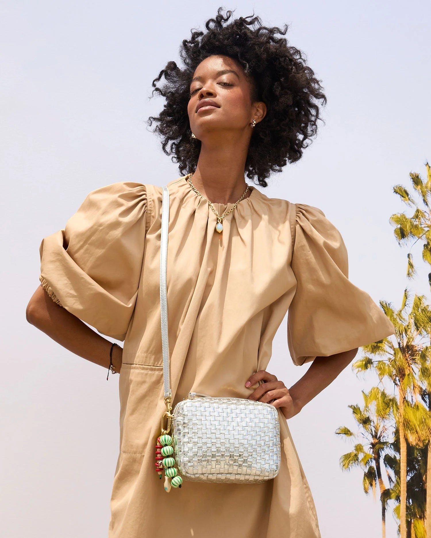 Clare V Midi Sac, Specchio Woven Checker