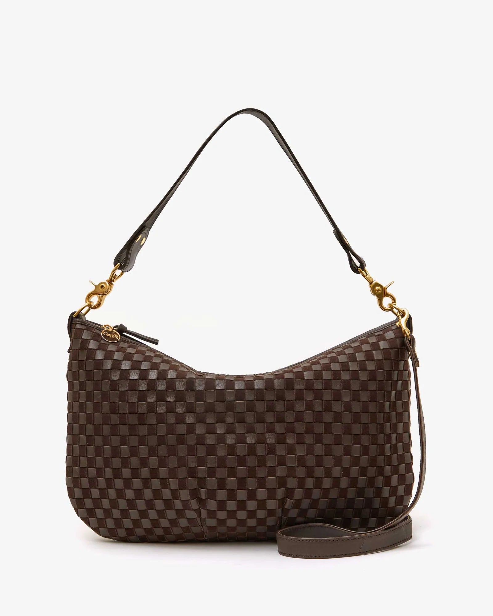 Clare V Moyen Messenger, Woven Checker