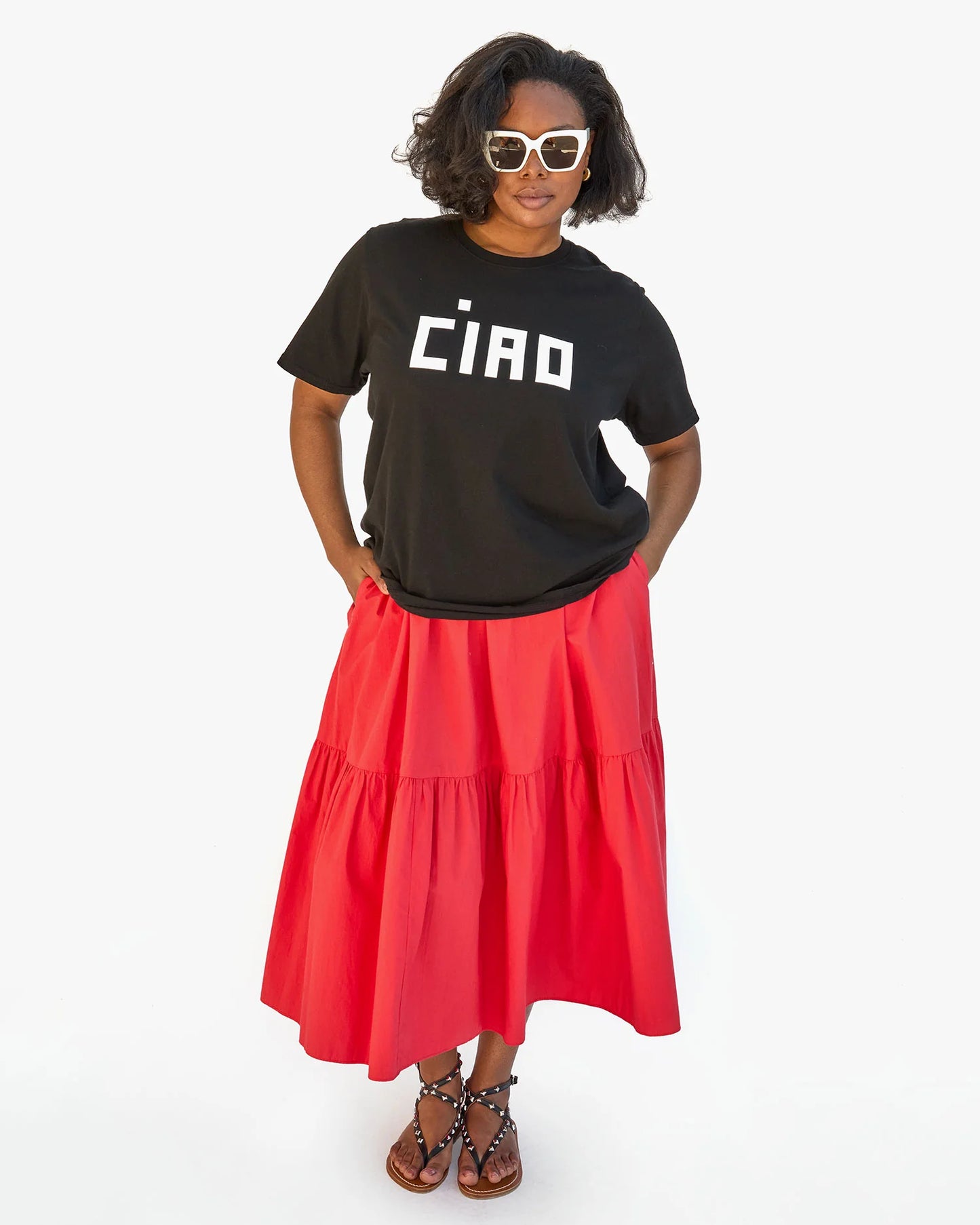 Clare V Original Tee, Block Ciao