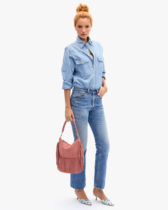 Clare V Petit Moyen Messenger - Suede Fringe