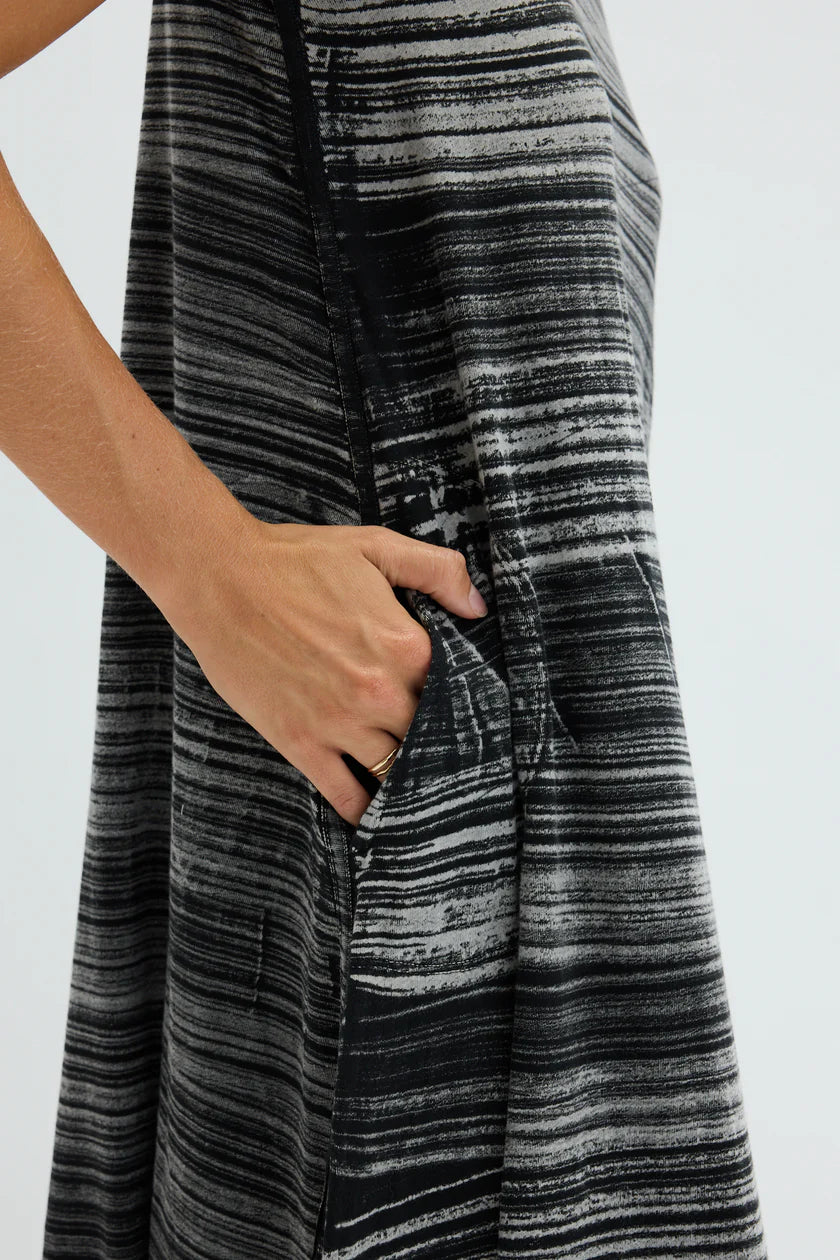 Raquel Allegra Cocoon Dress - stripe