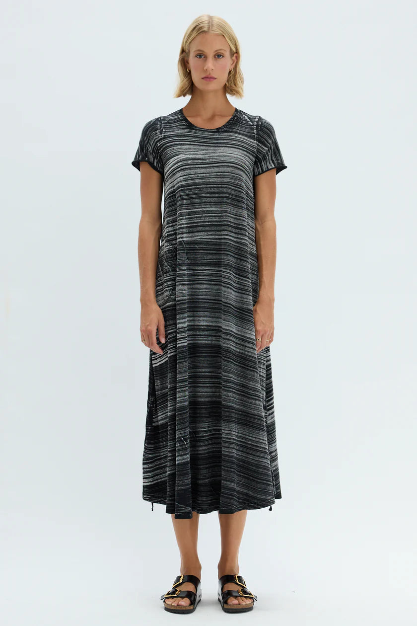 Raquel Allegra Cocoon Dress - stripe