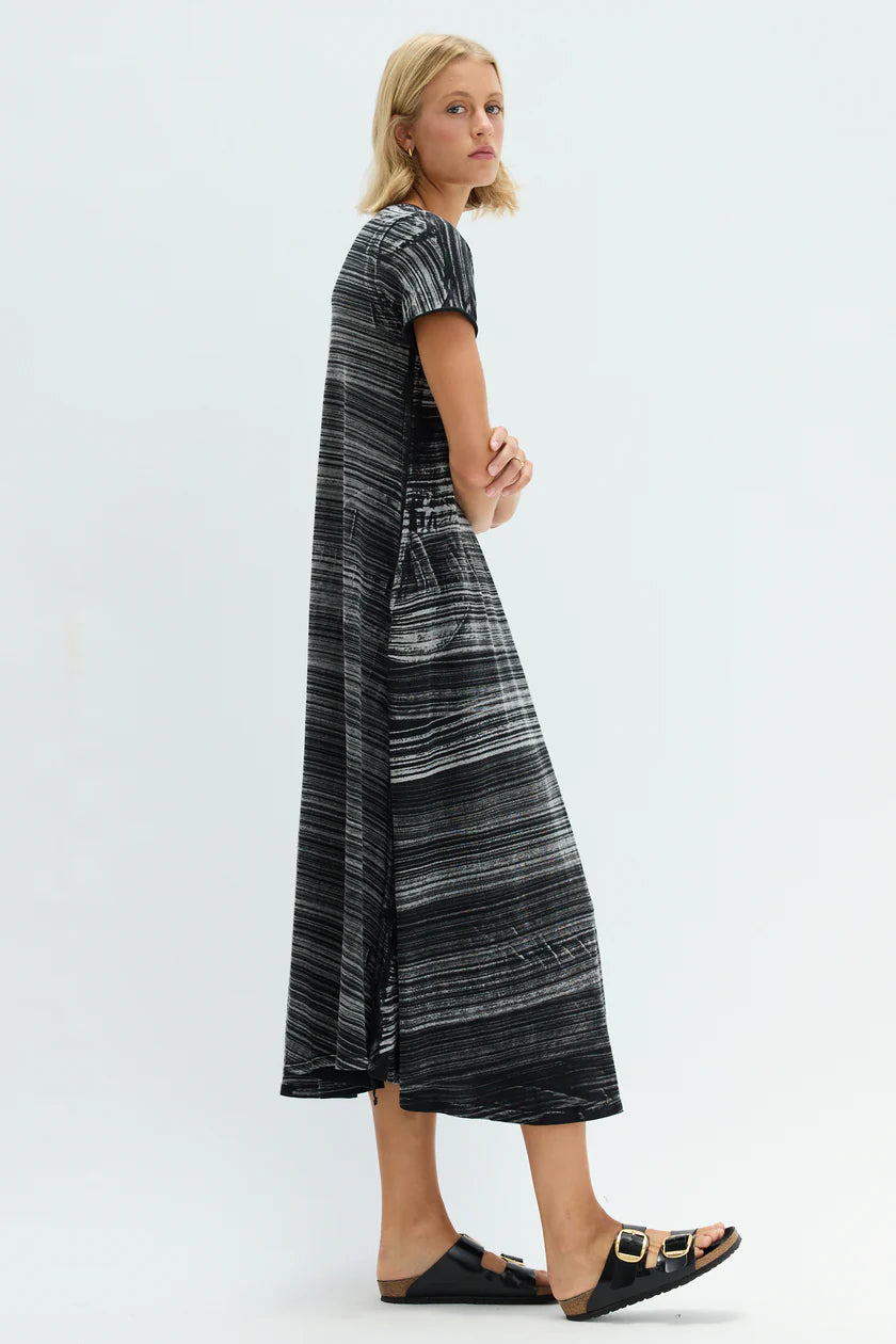 Raquel Allegra Cocoon Dress - stripe