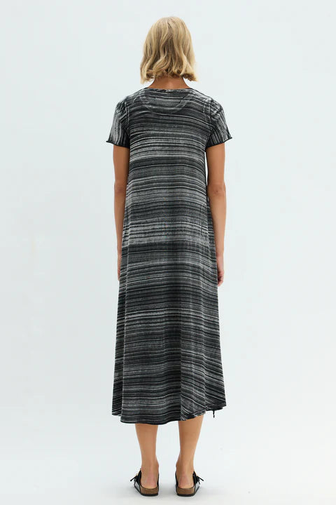 Raquel Allegra Cocoon Dress - stripe