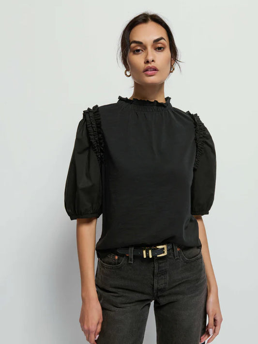 Nation LTD Roya Ruched Neck Top