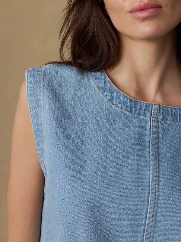 Faherty Solstice Denim Shell Top