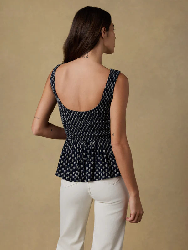 Faherty Sophia Smocked Top