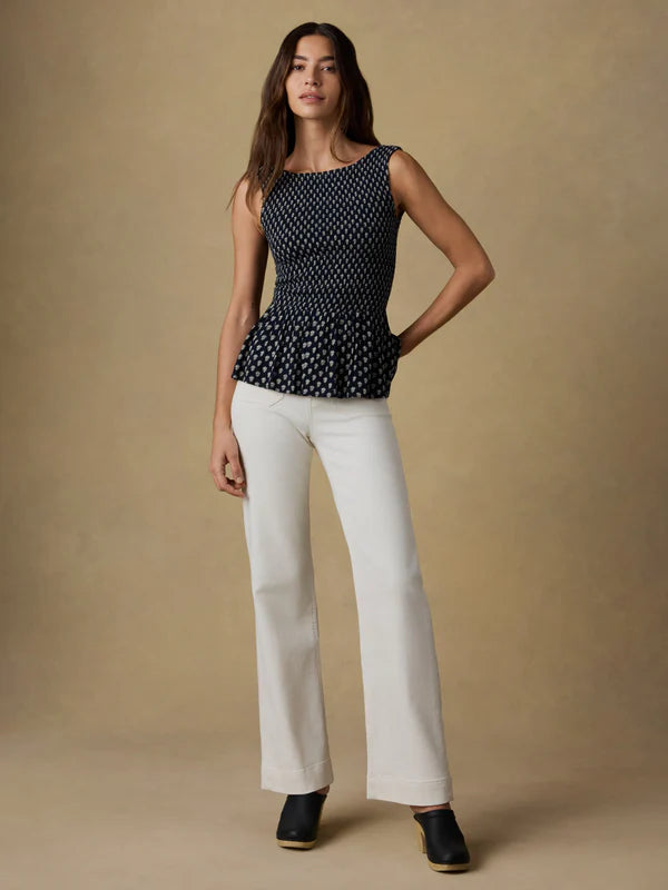 Faherty Sophia Smocked Top