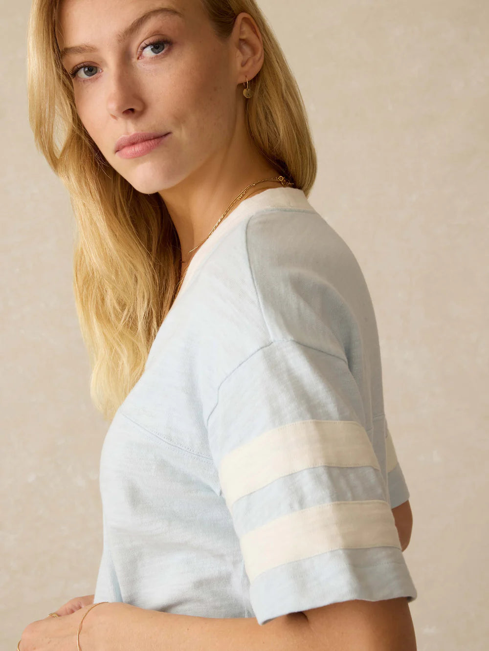 Faherty Sunwashed Slub Varsity Tee