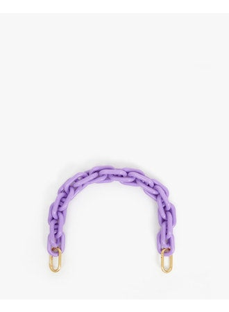 Clare V Shortie Strap, lilac resin