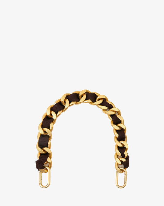 Clare V Shortie Strap - Grosgrain Curb Chain