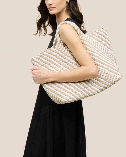 Naghedi St Barths Large Tote Striped Geo