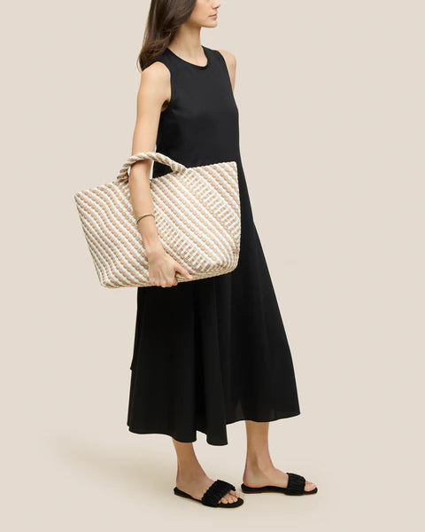Naghedi St Barths Large Tote Striped Geo