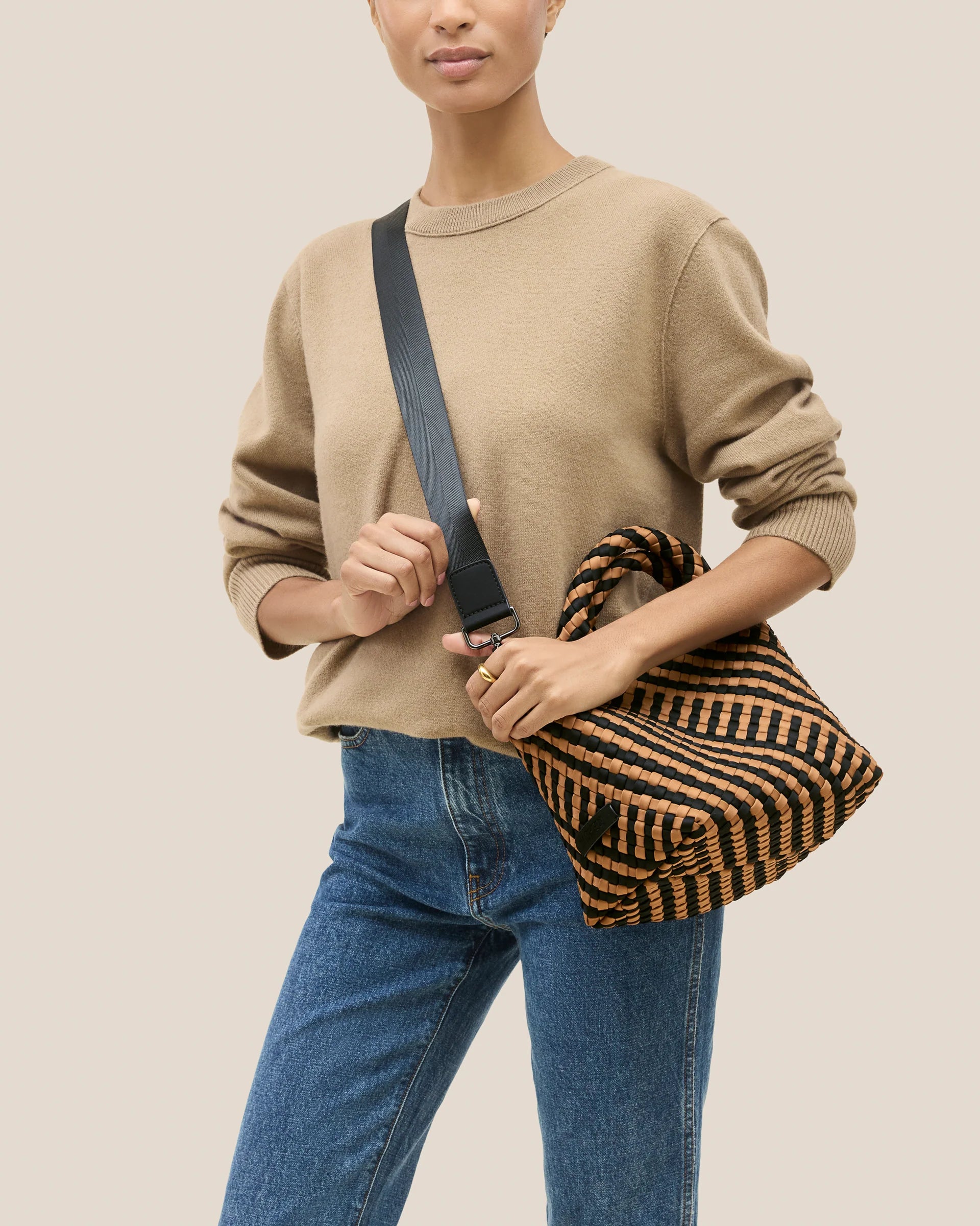 Naghedi St. Barth's Small Tote - Graphic Stripe