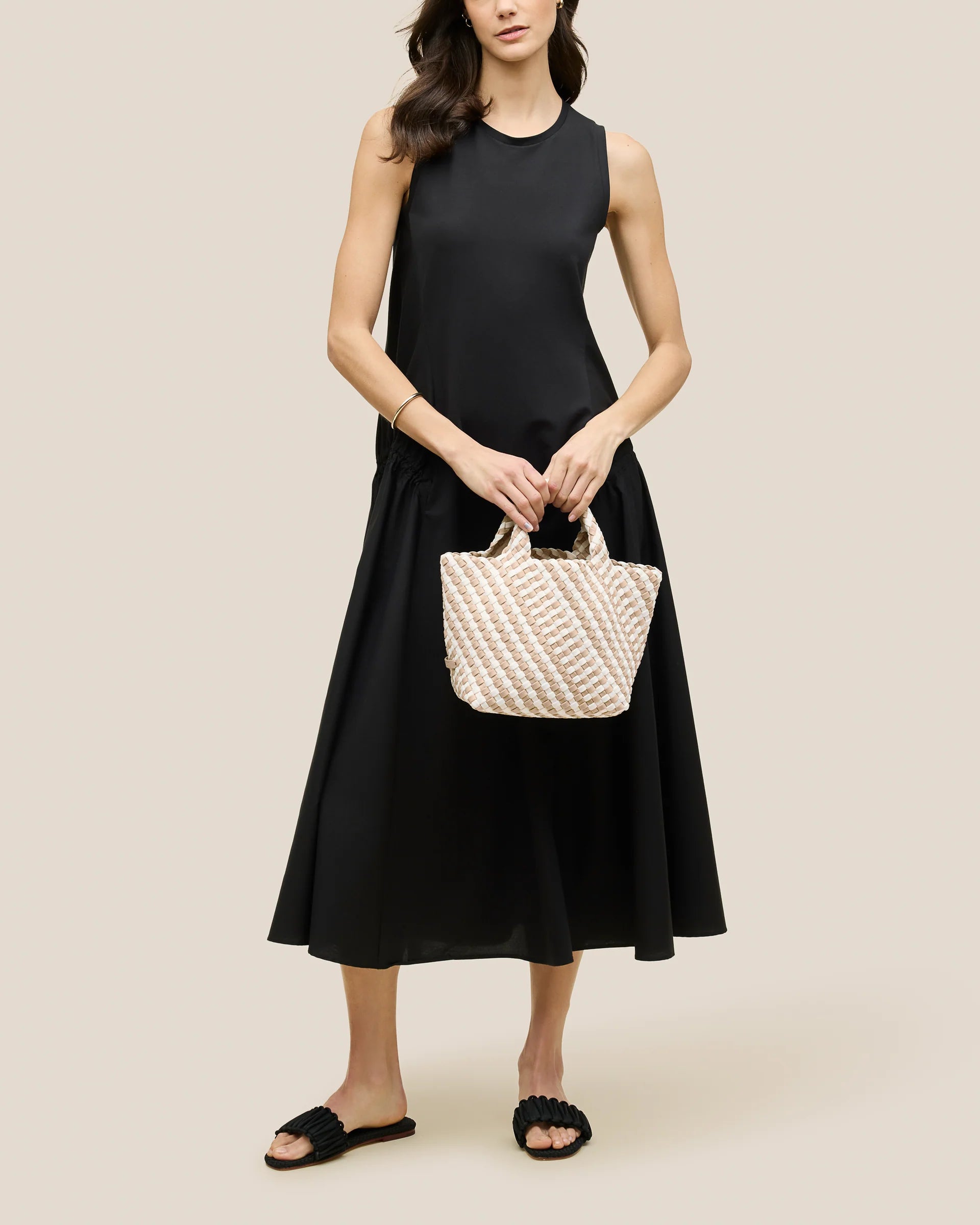 Naghedi St Barth's Small Tote Striped Geo