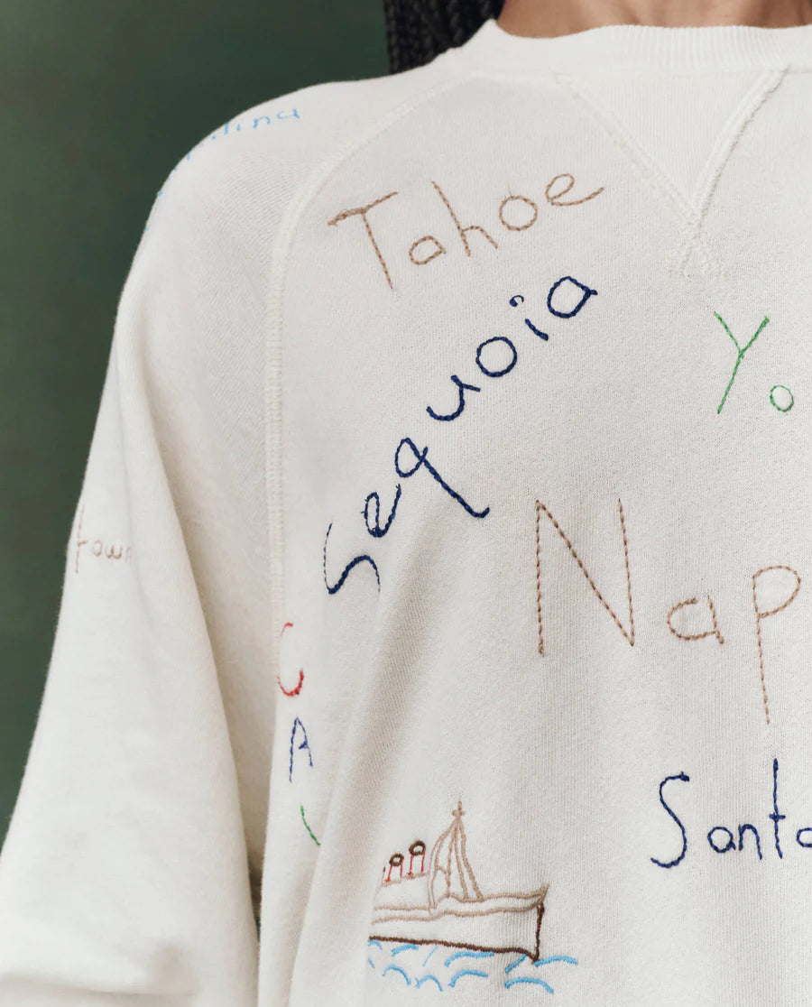 The Great. The Slouch Sweatshirt with Golden State Embroidery
