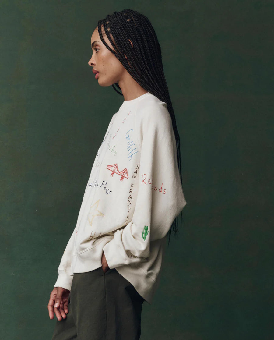 The Great. The Slouch Sweatshirt with Golden State Embroidery