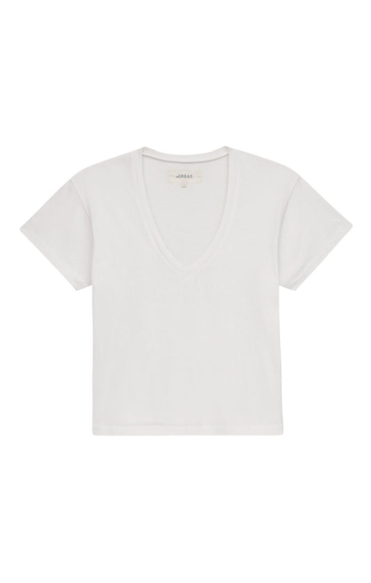 THE GREAT. V-Neck Tee