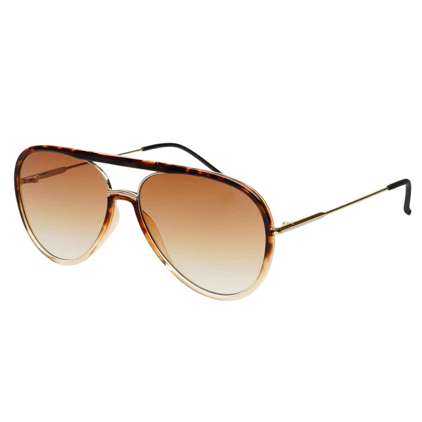 Shay Aviator Sunglasses: Tortoise