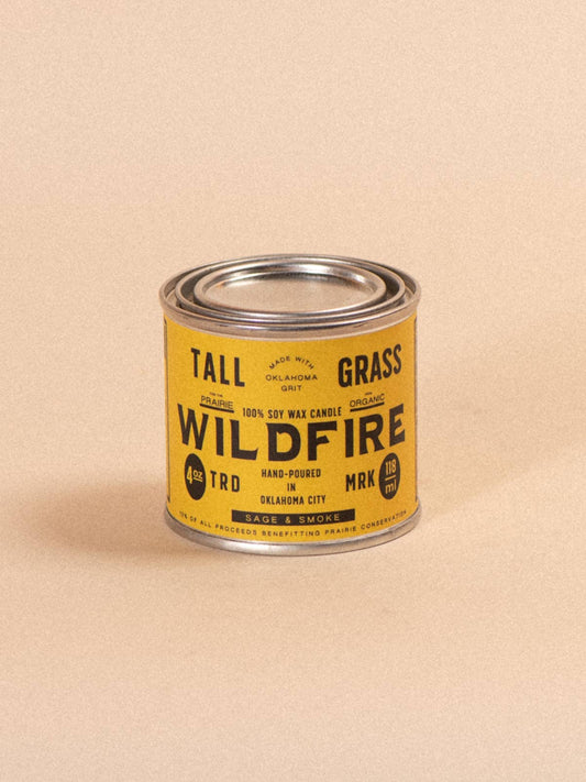 Wildfire: Sage + Smoke Soy Wax Candle: 4 oz