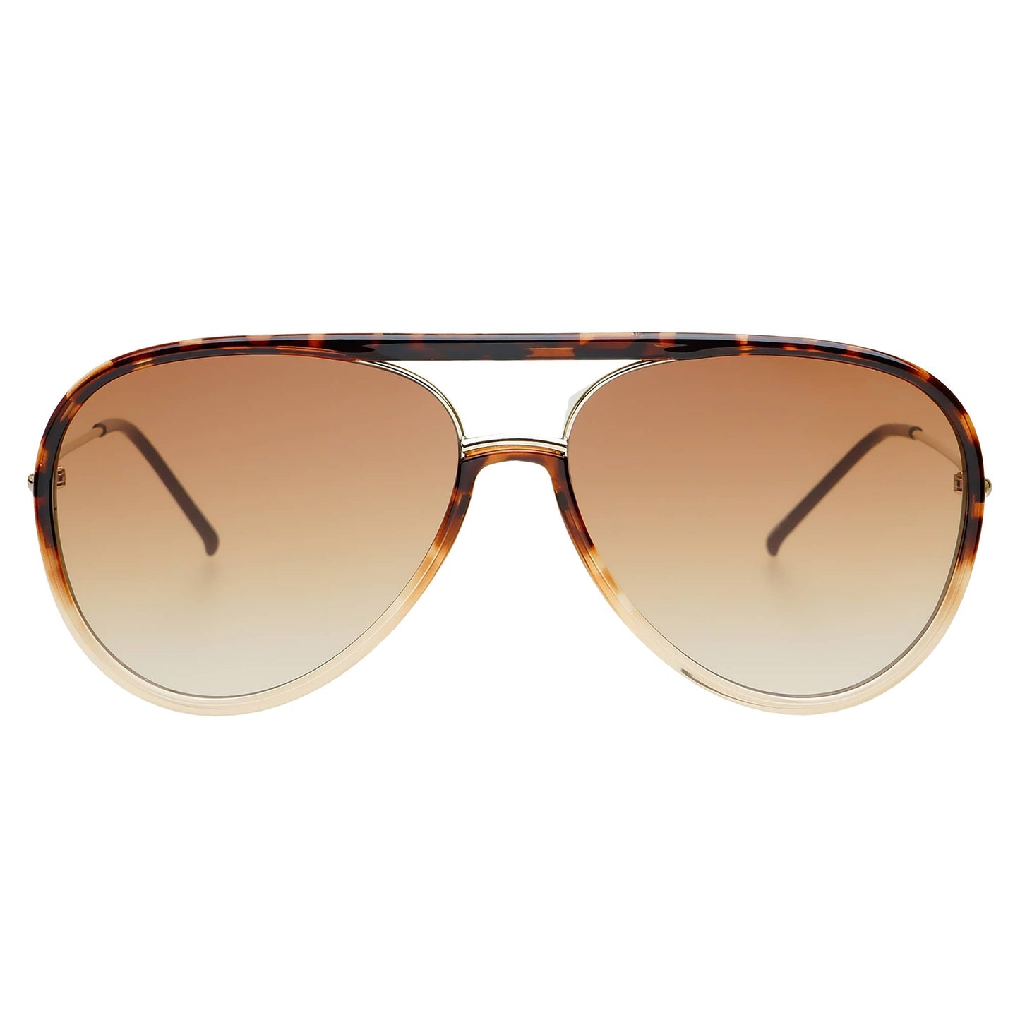 Shay Aviator Sunglasses: Tortoise