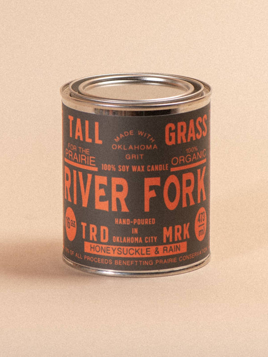 River Fork: Honeysuckle + Rain Soy Wax Candle: 16 oz